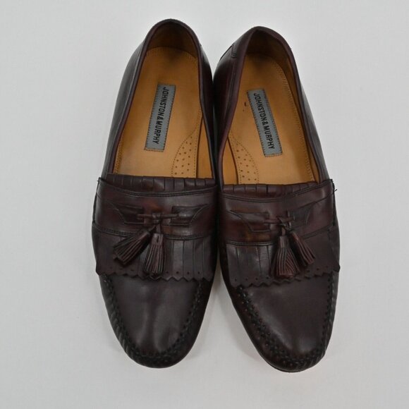 JOHNSTON MURPHY Loafers Mens Size 11 Breland Tassel Brown Dress Leather Office - Picture 6 of 11
